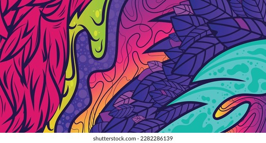 Vector Abstract colorful design graffitti texture