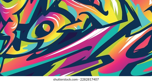 Vector Abstract colorful design graffitti texture pattern ink paint summer texture creative decoration graphic