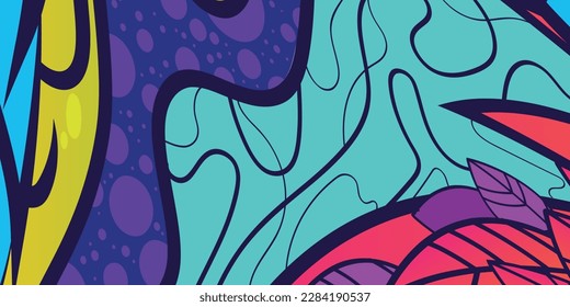 Vector Abstract colorful design graffitti texture pattern ink paint summer texture creative decoration graphic