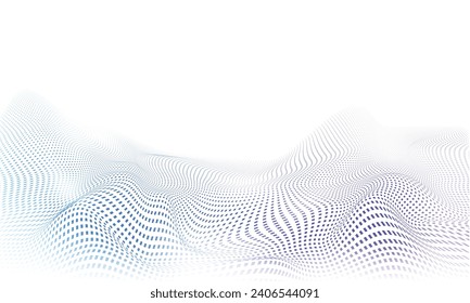 Vector abstract colorful dotted wave background.