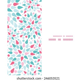 Vector abstract colorful drops vertical frame seamless pattern background