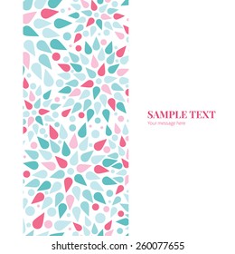 Vector Abstract Colorful Drops Vertical Frame Seamless Pattern Background