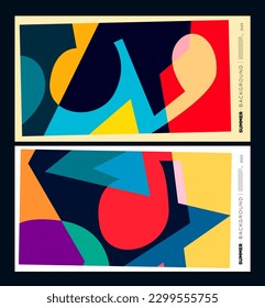 Vector abstract colorful dynamic geometric pattern background illustration for summer 2023