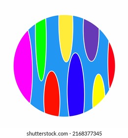 vector abstract colorful earth shape