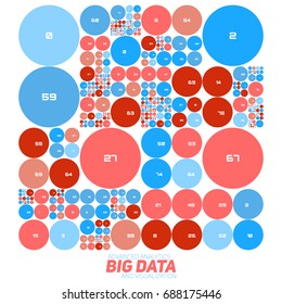 Vector abstract colorful financial big data graph visualization. Futuristic circles infographics aesthetic design. Visual information complexity. Intricate data threads chart. Business analytics