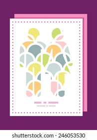 Vector abstract colorful fishscale couple in love silhouettes frame pattern invitation greeting card template