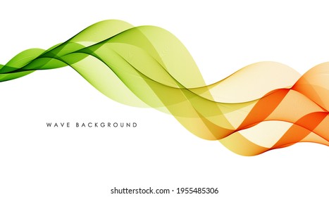 Vector abstract colorful flowing wave lines isolated on white background. Design element for technology, science, music or modern concept.