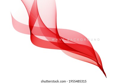 Vector abstract colorful flowing wave lines isolated on white background. Design element for technology, science or modern concept.