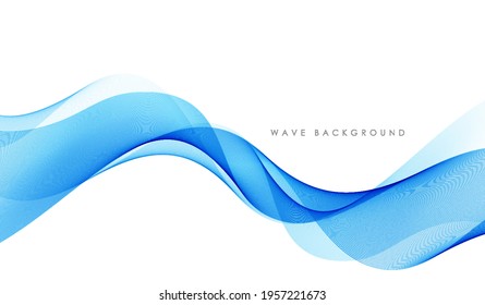 Vector abstract colorful flowing wave lines isolated on white background. Design element for technology, science, modern concept