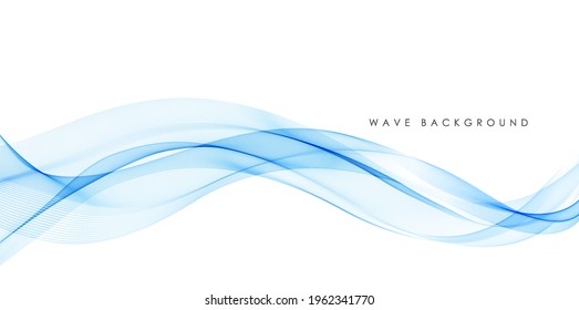 Vector abstract colorful flowing wave lines isolated on white background. Design element for technology, science, modern concept.