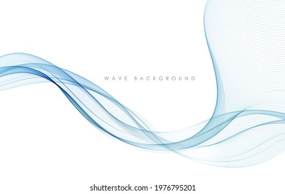 Vector abstract colorful flowing wave lines isolated on white background. Design element for technology, science, modern concept.