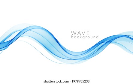 Vector abstract colorful flowing wave lines isolated on white background. Design element for technology, science, modern concept.