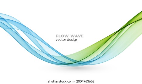 Vector abstract colorful flowing wave lines isolated on white background. Design element for technology, science, modern concept.