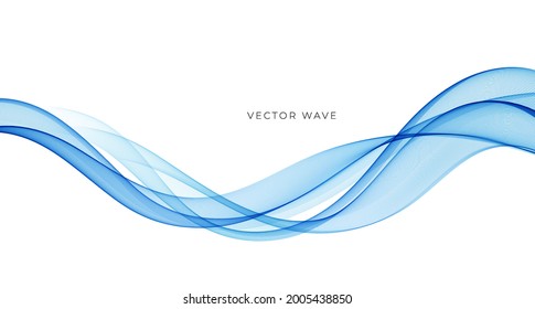 Vector abstract colorful flowing wave lines isolated on white background. Design element for technology, science, modern concept.