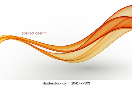 Vector abstract colorful flowing wave lines isolated on white background. Design element for wedding invitation, greeting card