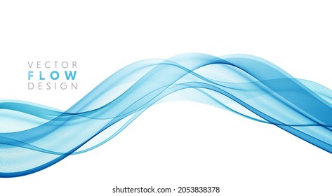 Vector abstract colorful flowing wave lines isolated on white background. Design element for wedding invitation, greeting card