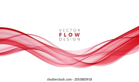 Vector abstract colorful flowing wave lines isolated on white background. Design element for wedding invitation, greeting card