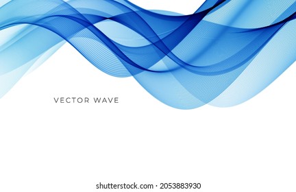 Vector abstract colorful flowing wave lines isolated on white background. Design element for wedding invitation, greeting card