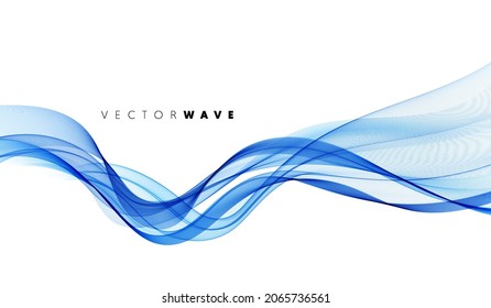 Vector abstract colorful flowing wave lines isolated on white background. Design element for wedding invitation, greeting card