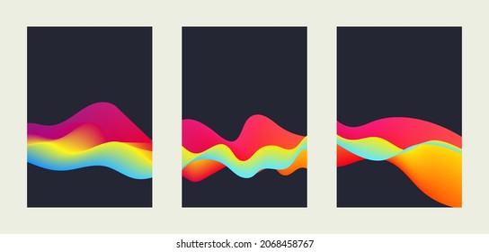 Fondo abstracto de las líneas de onda coloridas del vector. Elemento de diseño para la presentación. plantilla de sitio web