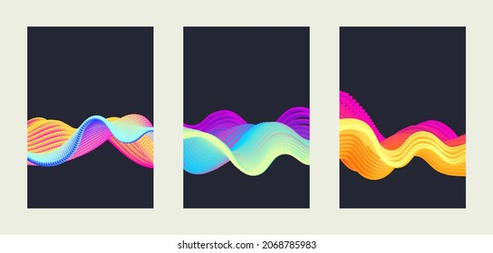 Fondo abstracto de las líneas de onda coloridas del vector. Elemento de diseño para la presentación. plantilla de sitio web