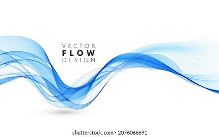Vector abstract colorful flowing wave lines isolated on white background. Design element for technology, science, modern concept.