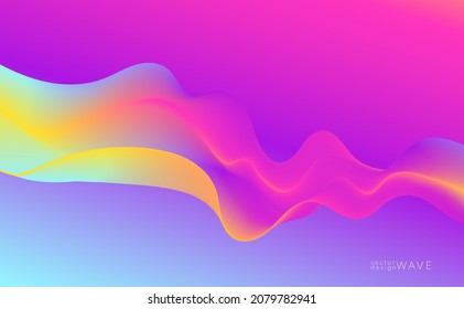 Vector abstract colorful flowing wave lines background. Design element for presentation. website template