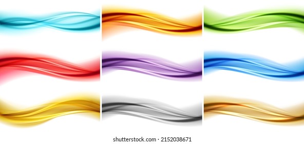 Fondo de las líneas de onda coloridas abstractas del vector. Elemento de diseño para tecnología, ciencia, concepto moderno.