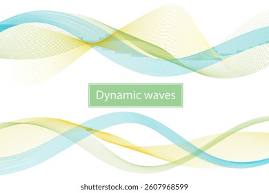 Vector abstract colorful flowing wave lines isolated on white background. colorful abstract wave. layout for presentation.