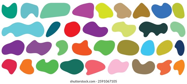 Vector abstract colorful fluid trendy cute style