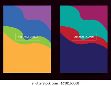vector abstract colorful flyer cover background