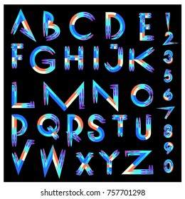 Vector Abstract Colorful Font Alphabet Stock Vector (Royalty Free ...