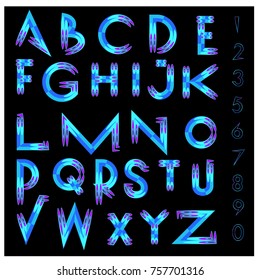 Vector Abstract Colorful Font Alphabet Stock Vector (Royalty Free ...