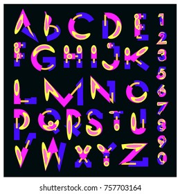 Vector Abstract Colorful Font Alphabet Stock Vector (Royalty Free ...