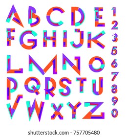 Vector Abstract Colorful Font Alphabet Stock Vector (Royalty Free ...