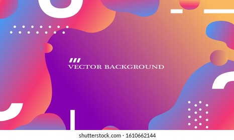 vector abstract Colorful geometric background. Fluid shapes composition