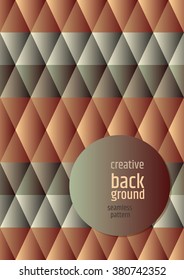 Vector abstract colorful geometric background. Vector Illustration with rhombus and triangles. Minimalistic backdrop. Can be used as furniture soft texture, or as clothing fabric texture close-up.