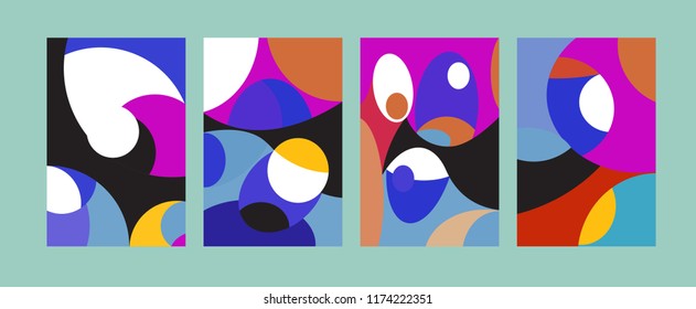 Vector Abstract Colorful Geometric Curvy Pattern Stock Vector (Royalty ...