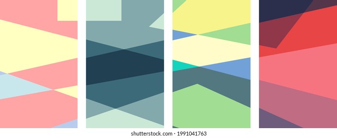 Vector Abstract Colorful Geometric and Curvy pattern background illustration. Set of Abstract background for Cover, Magazine, Poster, and print in Eps 10. 