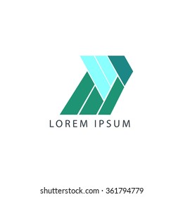 Vector abstract colorful geometric structure, abstract logo, icon isolated. Identity