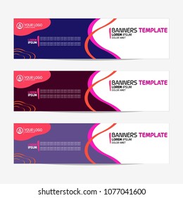 Vector abstract colorful gradient design banners template