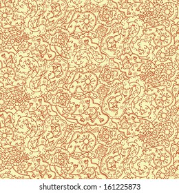 Vector abstract colorful hand-drawn pattern