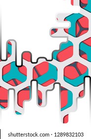 Vector of abstract colorful hexagon background