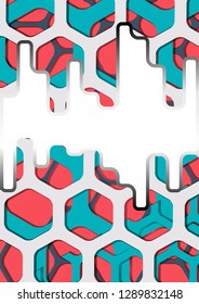 Vector of abstract colorful hexagon background