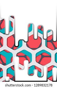 Vector of abstract colorful hexagon background