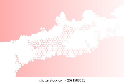 Vector of abstract colorful hexagon background for card or banner.