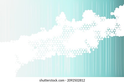 Vector of abstract colorful hexagon background for card or banner.