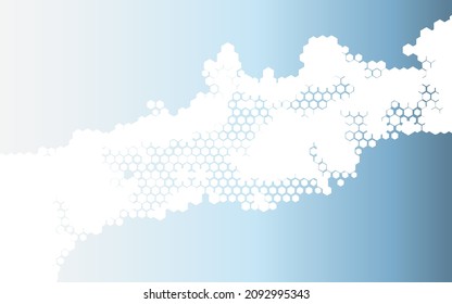 Vector of abstract colorful hexagon background for card or banner.