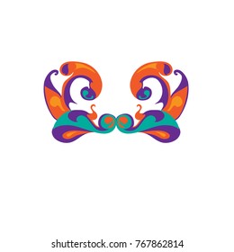 Vector Abstract colorful illustration and logo for culture and fashion