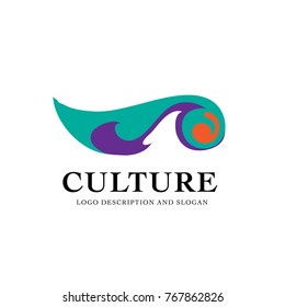 Vector Abstract colorful illustration and logo for culture and fashion